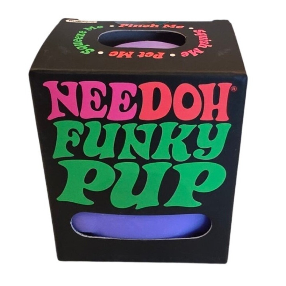 New NeeDoh Funky Pup Purple Squishy Sensory Fidget Stress Ball Toy